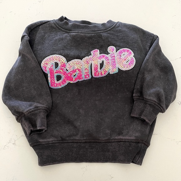 Cotton On Little Girls Barbie Sweatshirt - Picture 2 of 2
